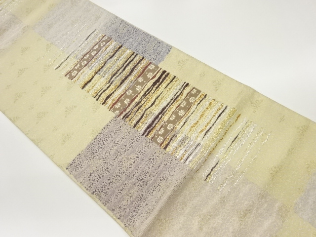 JAPANESE FUKURO OBI / WOVEN ABSTRACT TANZAKU